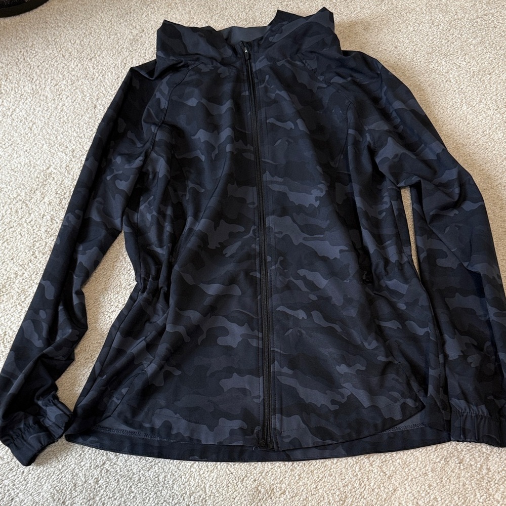 Black/blue Camo zip up